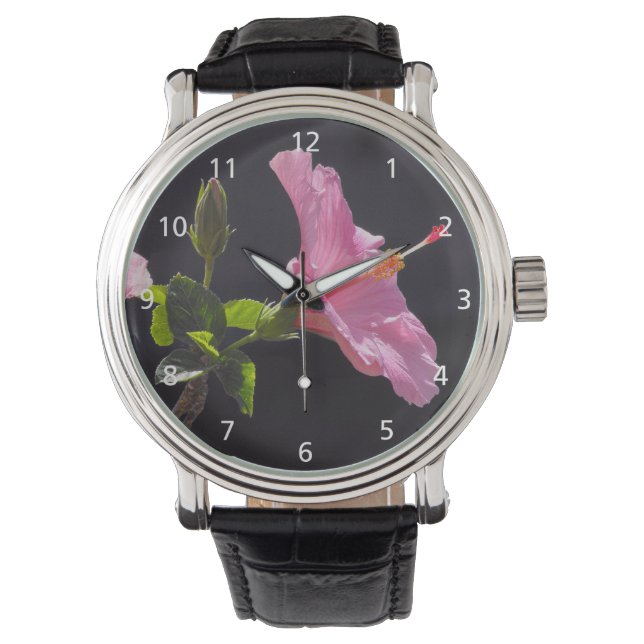 Reloj De Pulsera Perfil de la flor hibiscus (Anverso)