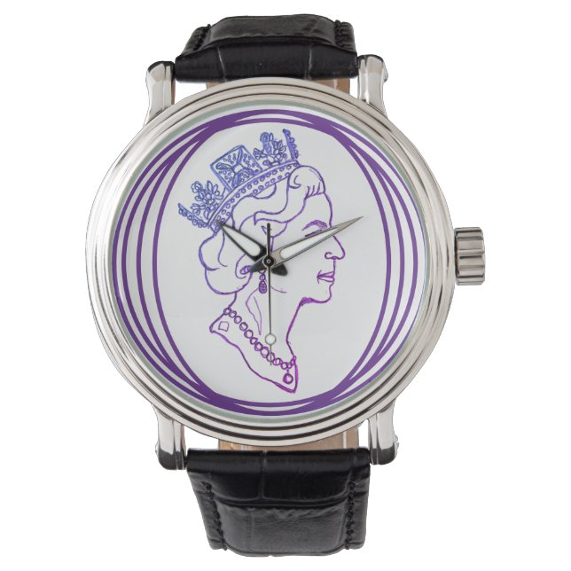 Reloj De Pulsera Perfil de la Reina Isabel (Anverso)