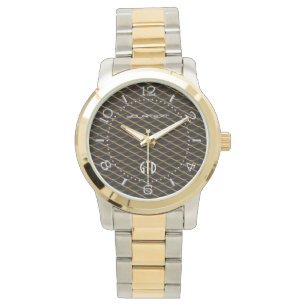 Reloj De Pulsera Perla de oro de la malla de acero industrial perso
