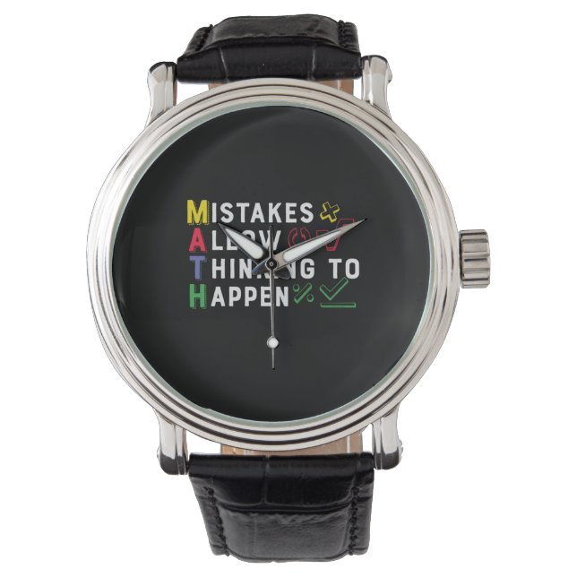 Reloj De Pulsera Permiten que ocurran matemáticas (Anverso)