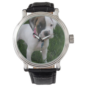 Reloj De Pulsera Perrito blanco del boxeador