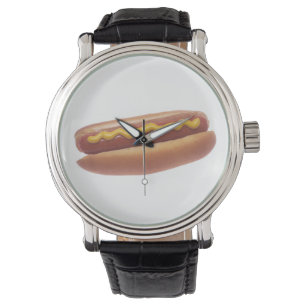 Reloj De Pulsera Perrito caliente con la mostaza