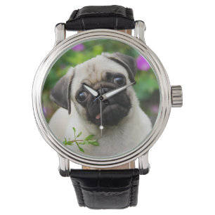 Reloj De Pulsera Perrito lindo del barro amasado del cervatillo