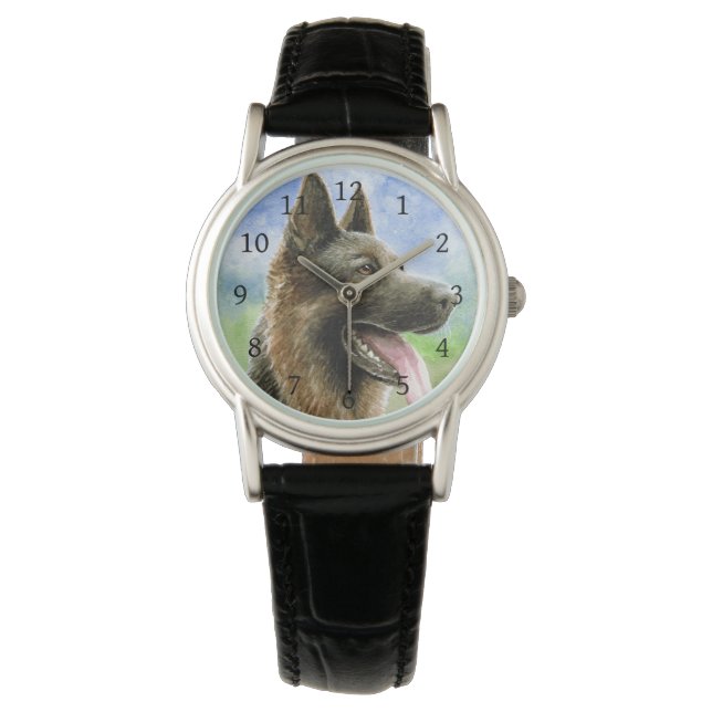 Reloj De Pulsera perro 146 Pastor alemán (Anverso)