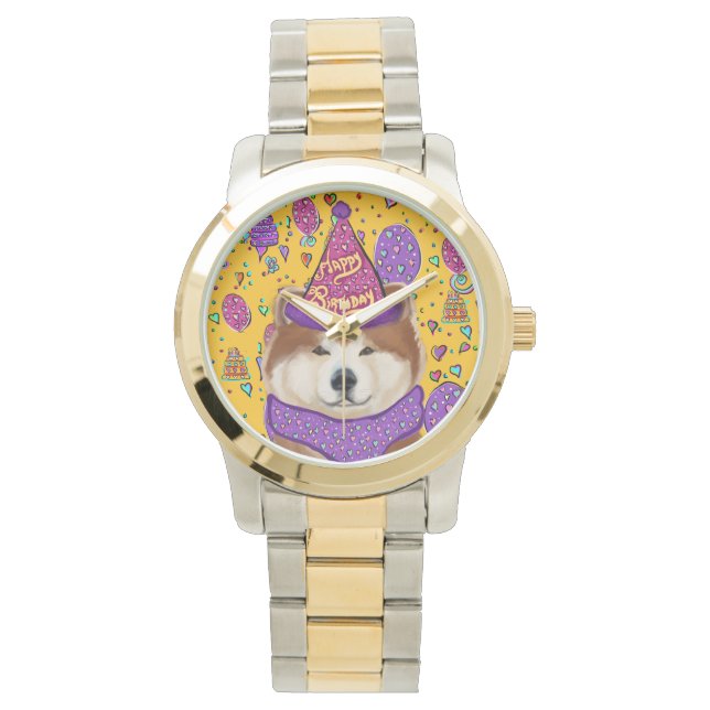 RELOJ DE PULSERA PERRO AKITA  (Anverso)