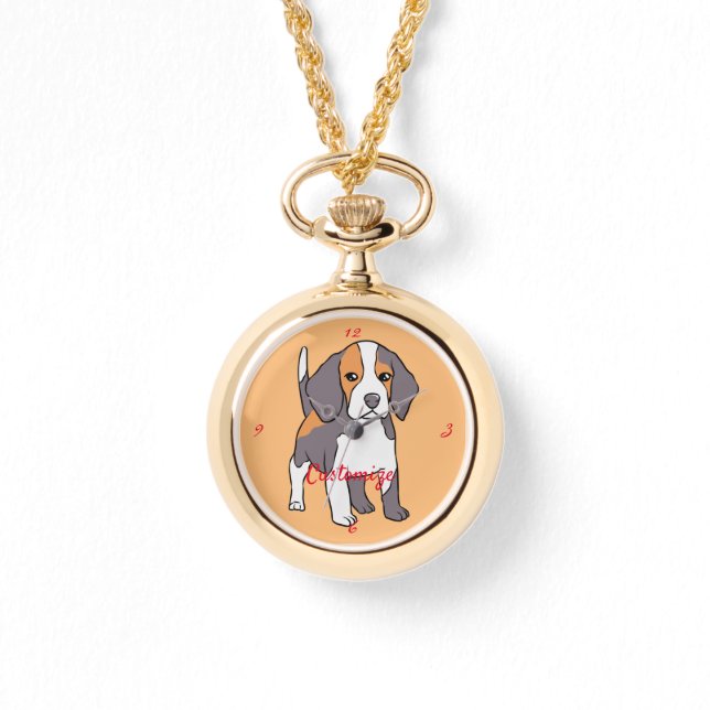 Reloj De Pulsera Perro Beagle Cute Rama Thunder_Cove (Anverso)