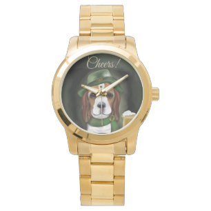 Reloj De Pulsera Perro Beagle de San Patricio