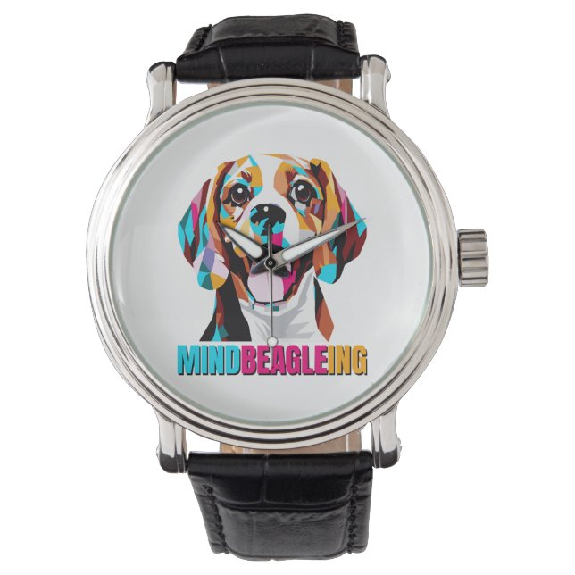 Reloj De Pulsera Perro Beagle Mindbeagleing (Anverso)