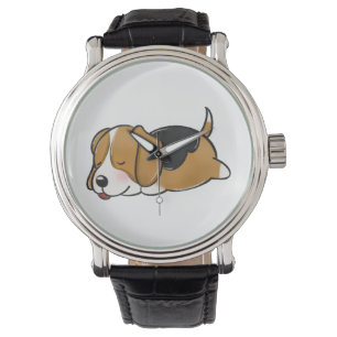 Reloj De Pulsera Perro, Beagle, naturaleza