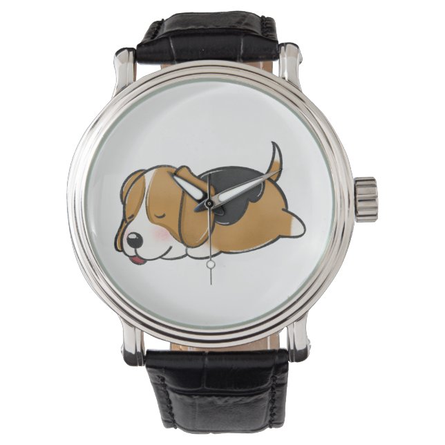 Reloj De Pulsera Perro, Beagle, naturaleza (Anverso)