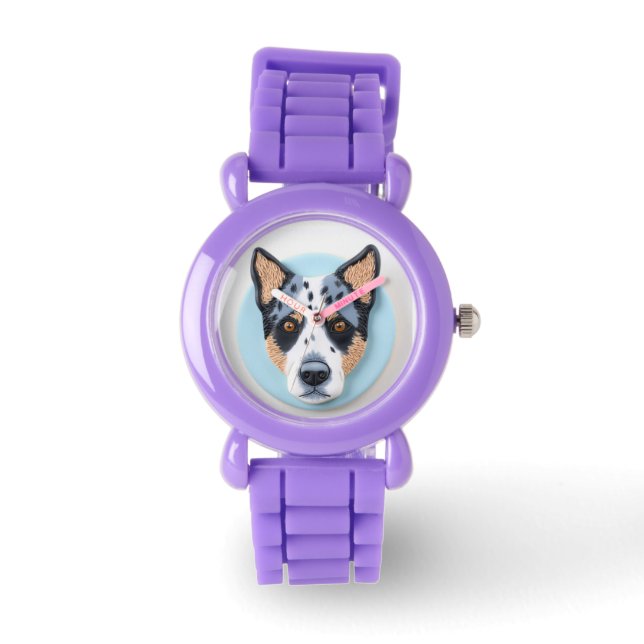 Reloj De Pulsera Perro Blue Heeler Inspirado en 3D (Anverso)