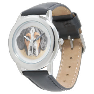 Reloj De Pulsera Perro Bluetick Coonhound Inspirado en 3D