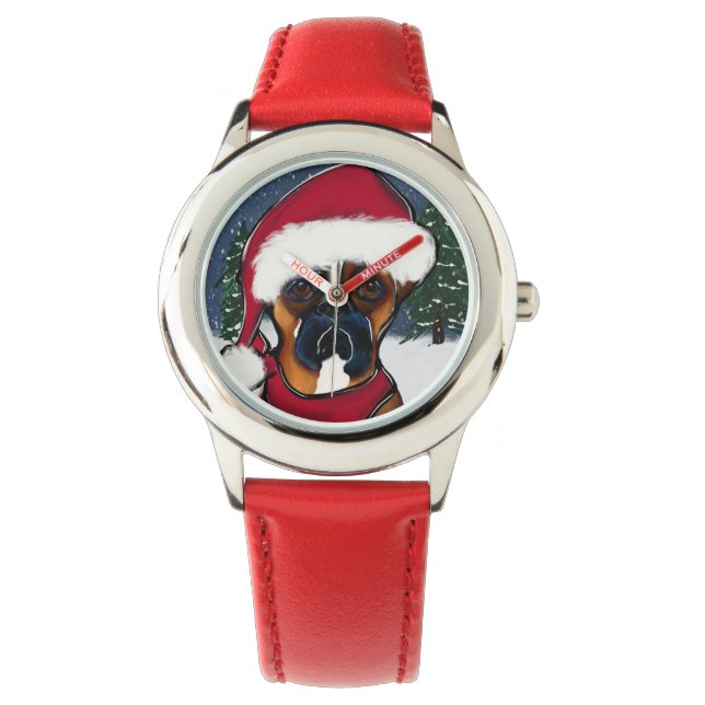 Reloj De Pulsera Perro Boxer (Anverso)