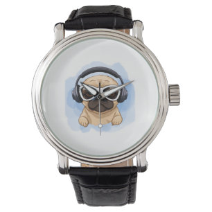 Reloj De Pulsera Perro con audífonos 2