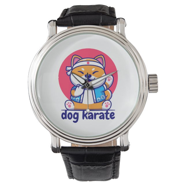 Reloj De Pulsera perro conoce a karate (Anverso)