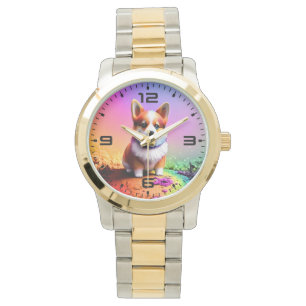 Reloj De Pulsera Perro Corgi De Cachorro Cúpido-36475