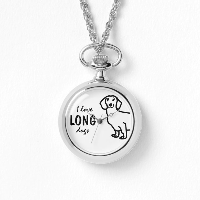Reloj De Pulsera Perro Cute Dachshund (Anverso)