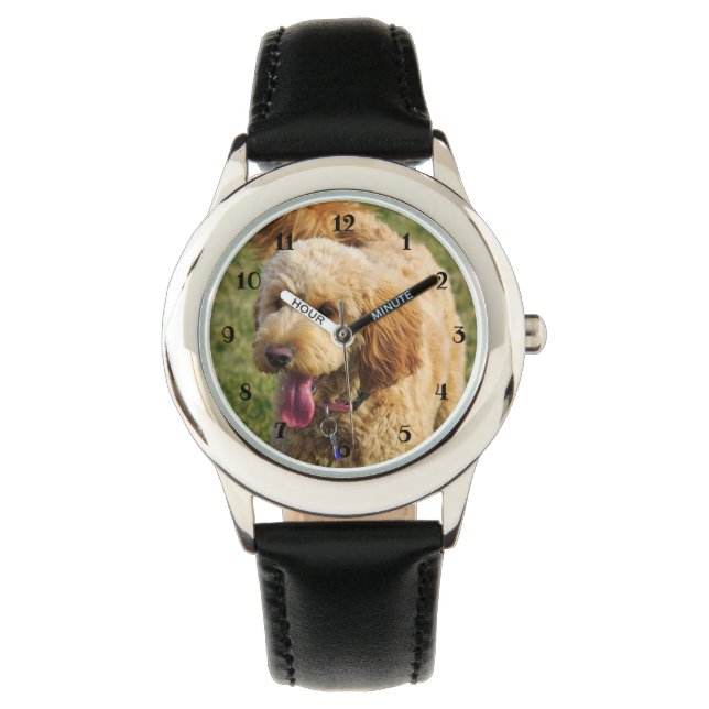 Reloj De Pulsera Perro Cute Goldendoodle (Anverso)