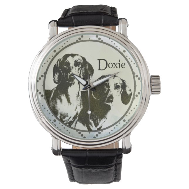 Reloj De Pulsera Perro Dachshund - Doxie (Anverso)