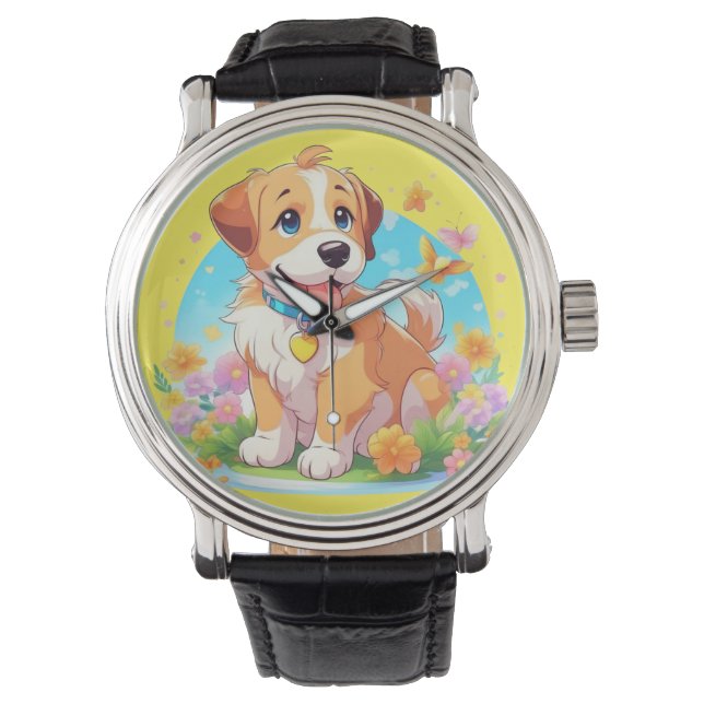 Reloj De Pulsera Perro de cachorro (Anverso)