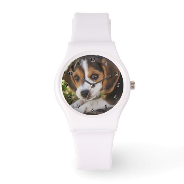 Reloj De Pulsera Perro de cachorro Beagle (Anverso)