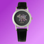 Reloj De Pulsera Perro de diseño azteca de Guay<br><div class="desc">Guay,  multicolor,  perro de diseño azteca. Añade tu nombre para personalizar.</div>