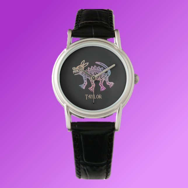 Reloj De Pulsera Perro de diseño azteca de Guay (Subido por el creador)