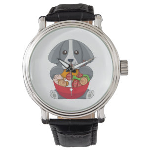 Reloj De Pulsera Perro de fideos de Ramen japonés amante Ganadero