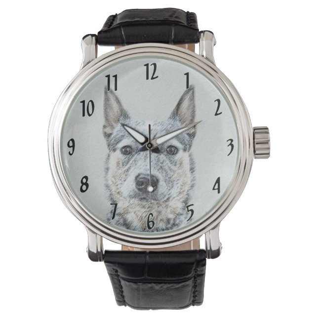 Reloj De Pulsera Perro de ganado australiano - Arte de perro origin (Anverso)