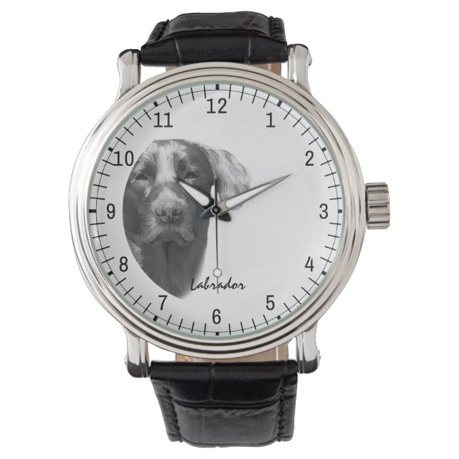 Reloj De Pulsera Perro de Labrador elegante (Anverso)