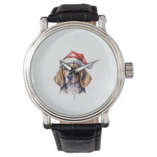 Reloj De Pulsera Perro de los Navidades Beagle