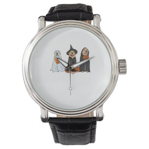 Reloj De Pulsera Perro de oro Fantasma Halloween Truco o trato hace