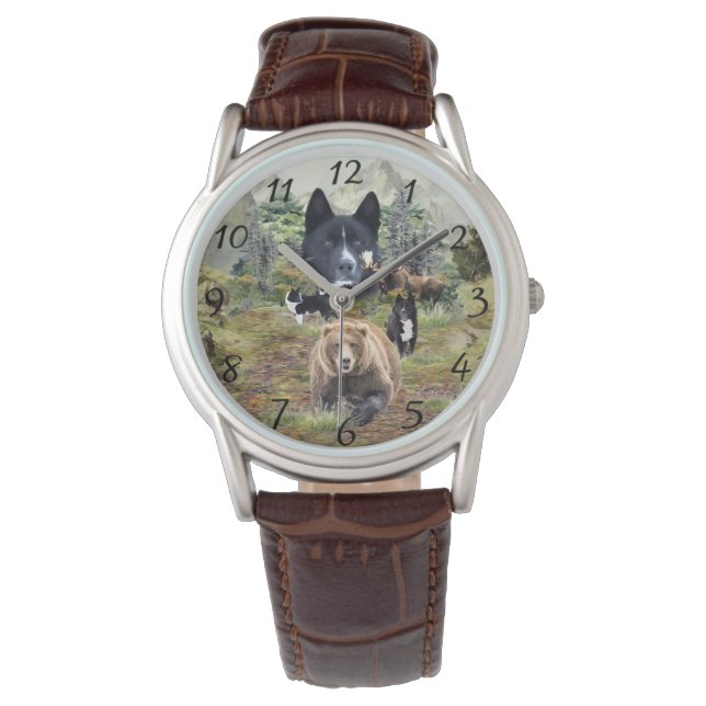Reloj De Pulsera Perro de oso de Karelian (Anverso)
