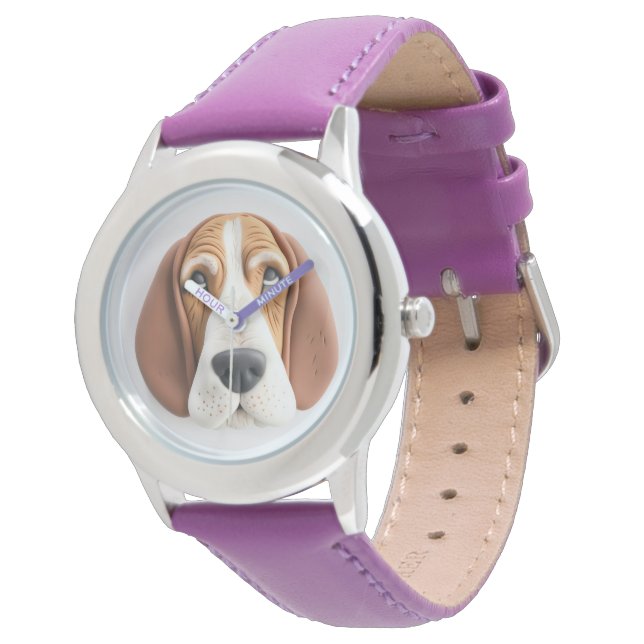 Reloj De Pulsera Perro del Hound Basset inspirado en 3D (Angular)