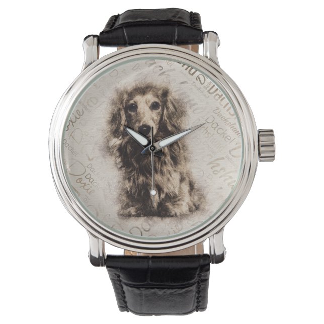 Reloj De Pulsera Perro duradero de Dachshund (Anverso)