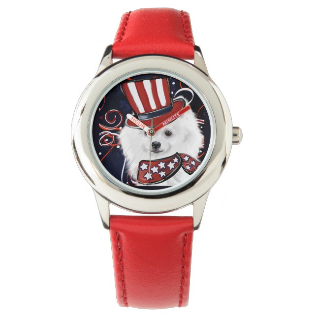 Reloj De Pulsera Perro Esquimal Americano (Anverso)