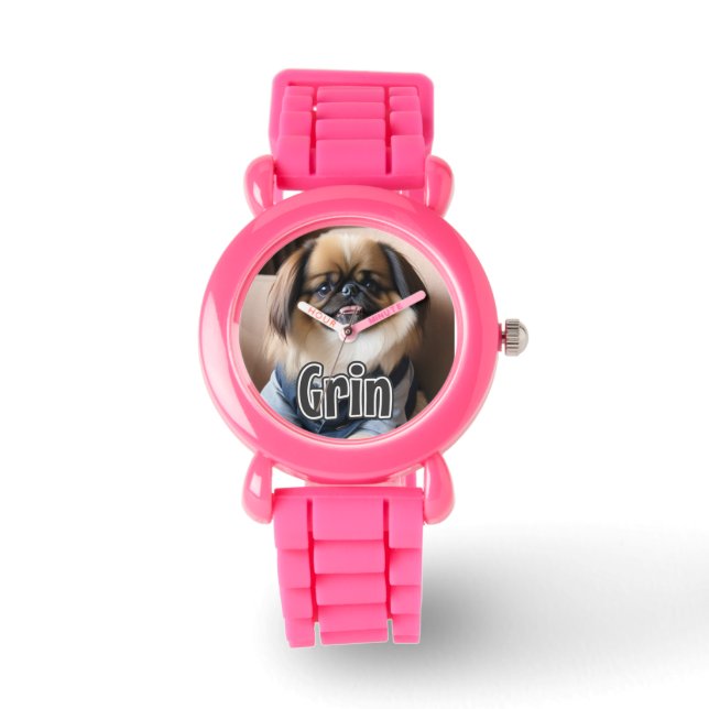 Reloj De Pulsera Perro generado por IA 01 "Grin" (Anverso)