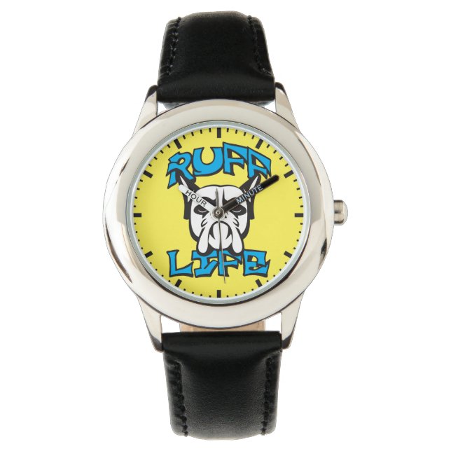 Reloj De Pulsera Perro gracioso Novedad Pun - Ruff Life (Anverso)