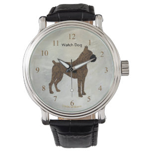 Reloj De Pulsera Perro guardián Brindle del boxeador