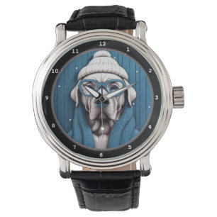 Reloj De Pulsera Perro Lindo con Estilo de Moda Invernal