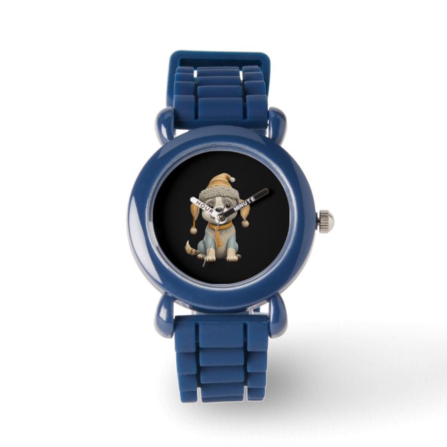 Reloj De Pulsera Perro lindo con ropa de invierno (Anverso)