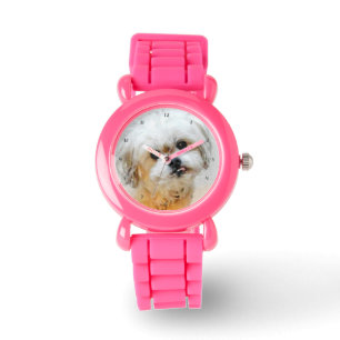 Reloj De Pulsera Perro Malshi Rosa
