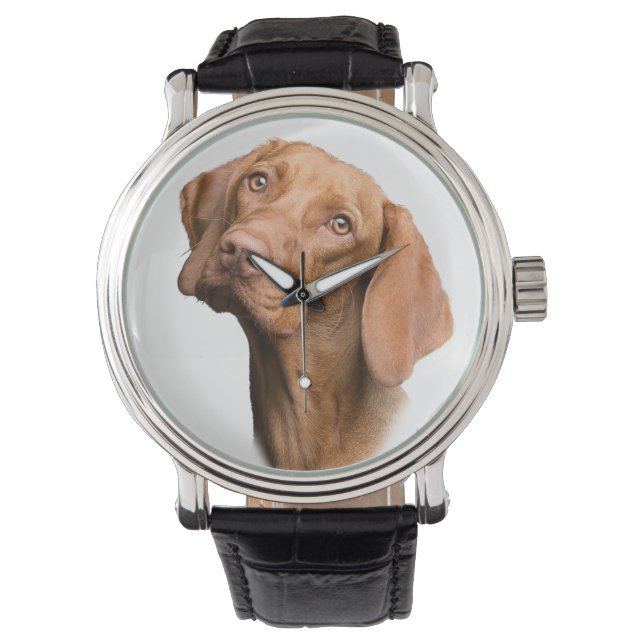 Reloj De Pulsera Perro marrón, puntero al descubierto alemán (Anverso)