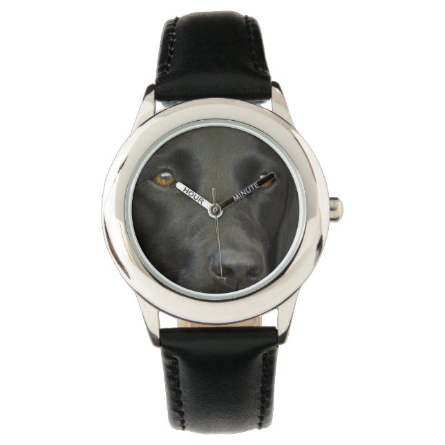Reloj De Pulsera Perro negro del labrador (Anverso)