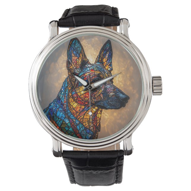 Reloj De Pulsera Perro Pastor Alemán (Anverso)