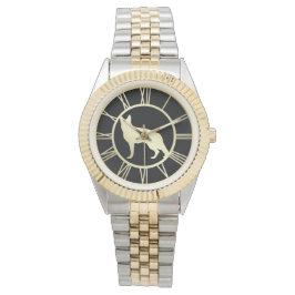 Reloj De Pulsera Perro pastor alemán de oro