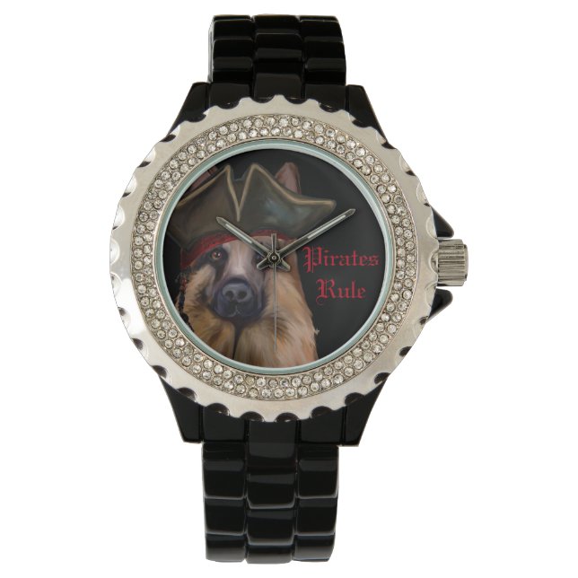 RELOJ DE PULSERA PERRO PASTOR ALEMÁN PIRATA (Anverso)