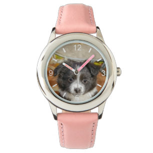Reloj De Pulsera Perro pupito bicolor pequeño australiano -