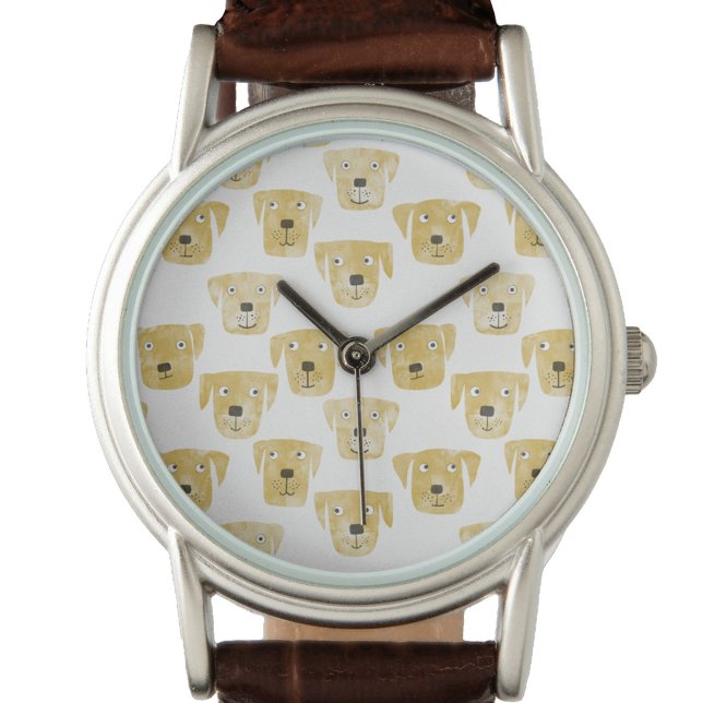 Reloj De Pulsera Perro recuperador de Labrador dorado lindo (Golden Labrador Retriever Dog watch)