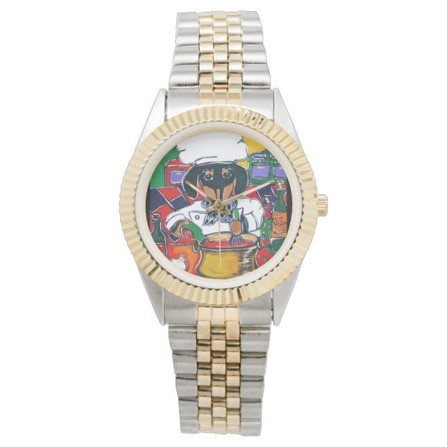 RELOJ DE PULSERA PERRO SALCHICHA JEFE (Anverso)